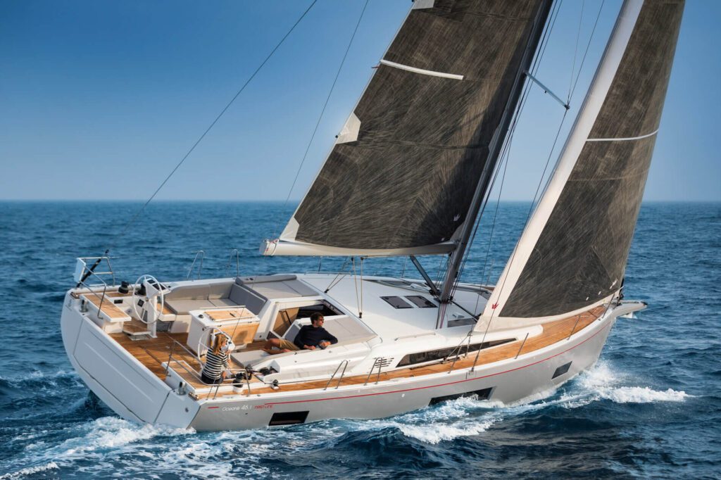 Oceanis 46.1 under sail