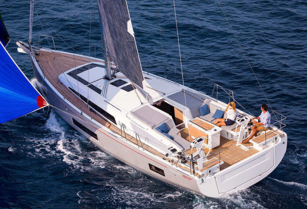 Oceanis 46.1 from above