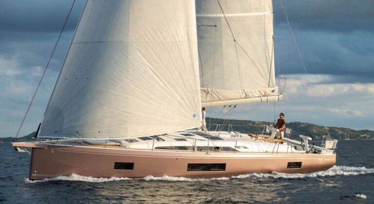 Oceanis 52 with tan hull