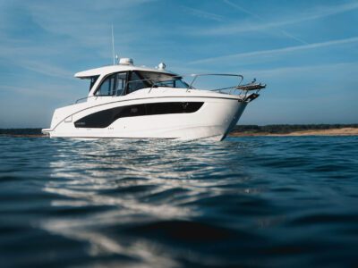 Antares 9 updated side profile at anchor