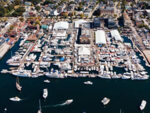 Newport Boat Show aerial shot