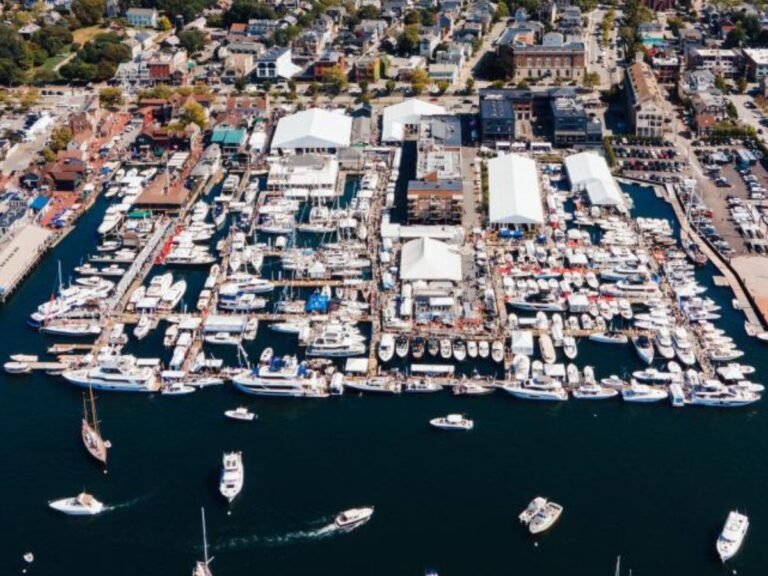 Newport Boat Show aerial shot