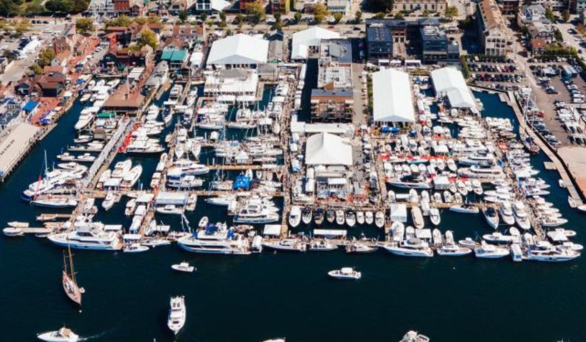 Newport Boat Show aerial shot