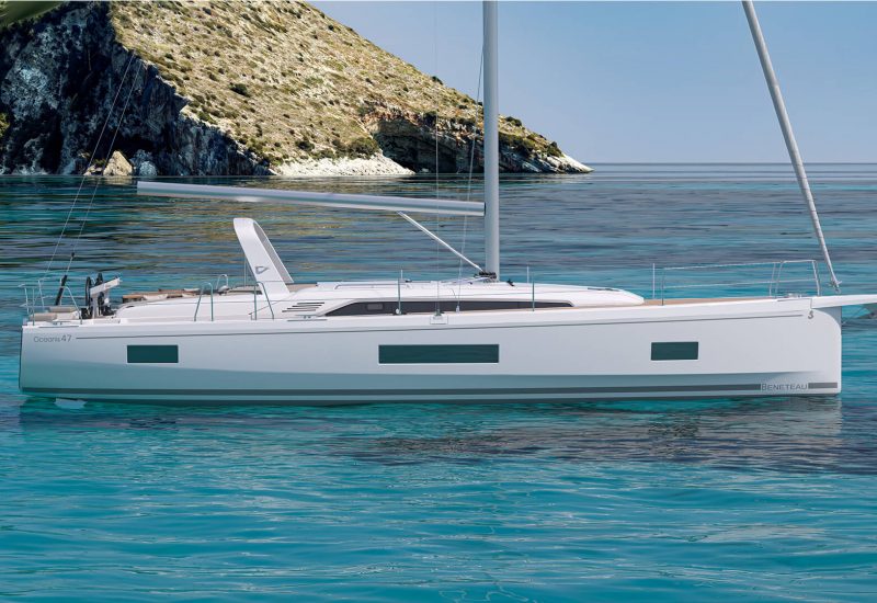 New Oceanis 47 at anchor