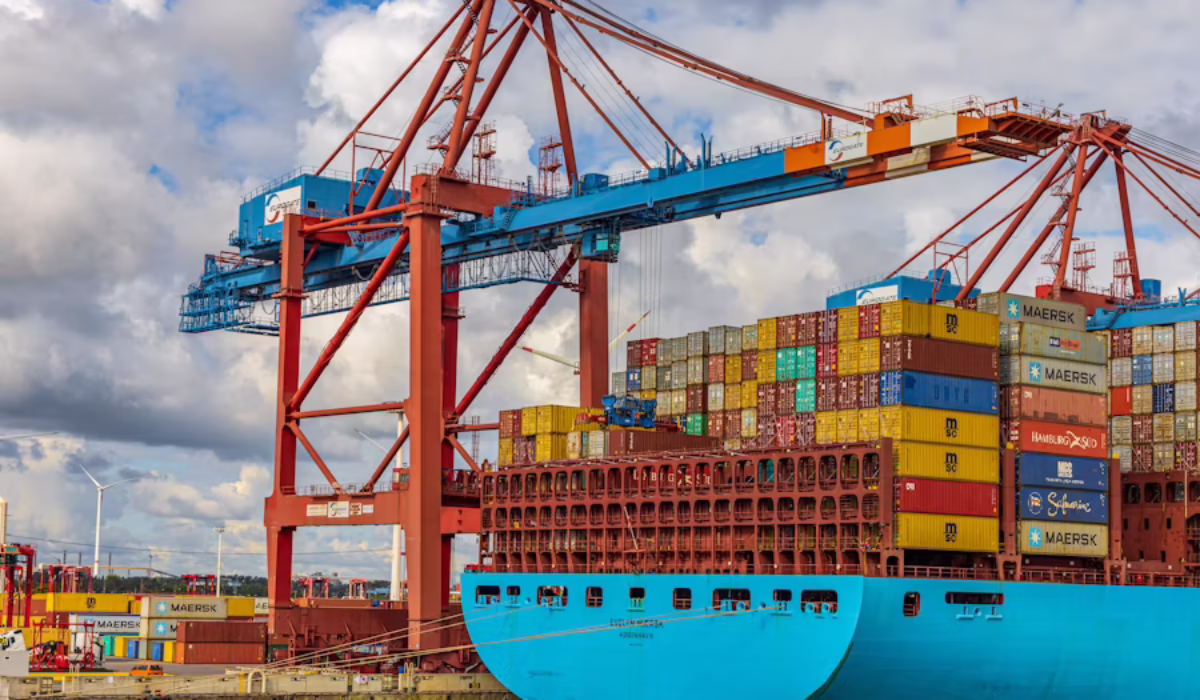 shipping containers at port